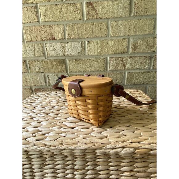 Longaberger Basket Handwoven Made In Ohio USA Crossbody Purse Cottagecore EUC - Picture 2 of 11